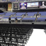 The stage inside of the M&T Bank Stadium in Baltimore, MD