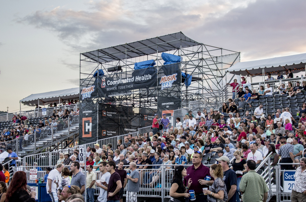 Musikfest's entranceway doubled as the main stage spot platform