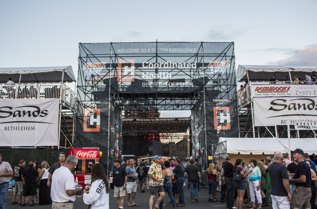 Main stage through the entranceway