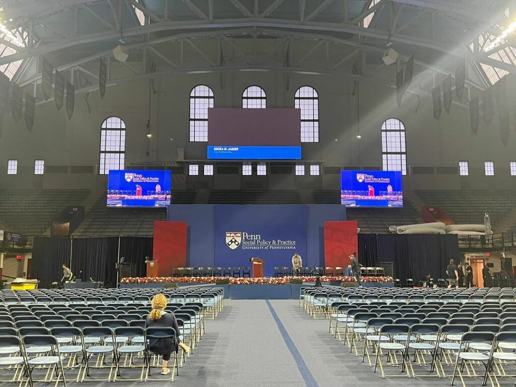 The Palestra ceremony for University of Pennsylvania Engineerinng school.